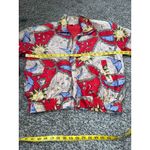 Vtg 90s Fuda International Silk Celestial Bomber Jacket Sz PM Sun Moon Chain Red Photo 7