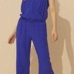 Ba&sh  Blue Faux Wrap Cropped Wide Leg Combinaison Flata Jumpsuit Photo 0