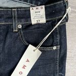 NEW Amo Womens Blue Mid Rise Bow Hem Straight Leg Ankle Jeans Size 27 Photo 12