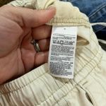 Old Navy Mid Rise Wide Leg Cargo Pants Size M Cream Drawstring Utility Photo 4