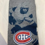 NHL Montreal Canadians Hockey Scarf Gertex Warm Winter Gray Photo 3