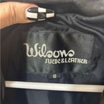 Wilson Women's Classic Black Leather Jacket Size 8 Photo 3