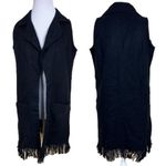 IMAN Black Fringe Vest Photo 0