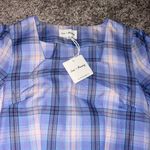 Love + Harmony Lou & Grey Blue Plaid Crop Top Photo 1