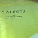 Talbots Butter Yellow Summertime Embroidered Tee XS Photo 6