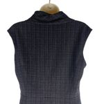 Classiques Entier  Check Sheath Dress Bow Neck Gray Brown Size 6 Photo 7