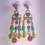 Premier Designs  Multicolor Beaded Boho Dangle Earrings Photo 0