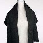 Cashmere Wool Scarf Charcoal Gray Fringe Handcraft Inc Photo 0