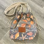 NWT Davao Philippines Drawstring
Canvas Bag Sea Shells Beach Coastal Vacation Gray Photo 0