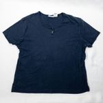 Bobbie Brooks Vintage Navy Blue Button Tee Shirt Womens XLarge Size XL Photo 1