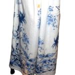 Panama Jack White Blue Linen Wide Leg Pants L NWT Photo 2