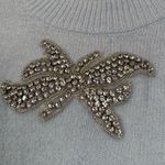 CeCe  Blue Bling Bow Holiday Winter Sweater Photo 1