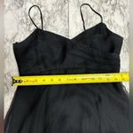 Dave and Johnny  100% Silk Asymmetrical hem black Dress Size 1/2 beaded 90s Y2K Photo 8