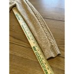 Lands' End  Oatmeal Brown Cable Knit Mock Neck Cardigan Sweater Size Small Preppy Photo 6