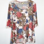 Aryeh Multi-Color Printed Long Sleeve Pullover Tunic Top Women's Size Small S Photo 0