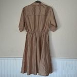 Utility Vintage 80s Button Down Fit and Flare Khaki Belted Shirtdress pockets Photo 7