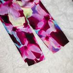 ZARA NWT Pink Floral Watercolor High Rise Wide Leg Pants Photo 4