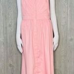 Madewell  pink fleur bow back dress button front long sleeveless maxi dress  14 Photo 8