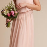 BHLDN NWT  Anthropologie Blush Pink Halter Gown Dress XS Bridesmaid Wedding Event Photo 0