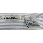 Paris Blues  Grey and White Striped Long Sleeve Hooded T-Shirt Photo 2