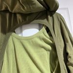 Free People Olive Green Women's Wrap Hoodie Tag Cut Out Size L Photo 4