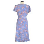 Ralph Lauren Floral Faux Wrap Surplice Floral Blue Lined Dress 4 Americana NWT Photo 3