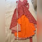 Anthropologie NWT  Hutch Polka Dot Flutter High Low V-Neck Wrap dress Photo 9