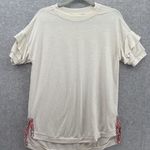 Matilda Jane  Women's Pullover Blouse Cream Ruffle Sleeve Size XS Crew Neck Photo 8