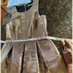 Eliza J  Metallic Cocktail Dress Sleeveless Gold Mixed Media Fairy Photoshoot 2 Photo 7