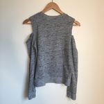 ZARA Jersey Wb Collection Knit Cold Shoulder Stretch Gray Knit Top Womens Size S Photo 4