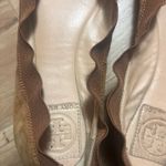 Tory Burch  Caroline Tan Browm Suede Flats Size 7 Photo 8