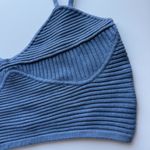Aerie NWT  Take Charge Sweater Corset Tank Top Cropped Blue Size Large L NEW Photo 3