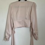 Marissa Webb Satin Tie Waist Top in Blush Pink Size 0 Photo 3