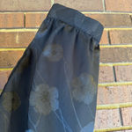 A New Day Long Sleeve Surplice Top Blouse Solid Black Floral Size small EUC Photo 2