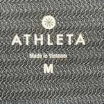 Athleta 3/4 Athletic Leggings Sz M Black Blue Striped Photo 8