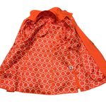 Dennis Basso Dennis By  Bright Orange Hooded Zip Front Rain Coat Size Medium Photo 8