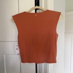 Athleta NWT  Transcend Crop Tee Orange V-Neck Top New Photo 5