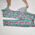 Love 83 Green and Pink Floral Sheer Beach Pants NWT Size 3XL Pull Photo 6