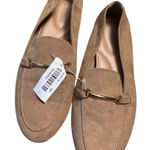 Old Navy Women's Low Heel Taupe Suede Soft Loafers with Gold Accent Sz 7 NWT Photo 0