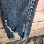 KANCAN RUSSELL MID RISE BOYFRIEND DISTRESSED RAW ANKLE JEANS 9/28 Blue Photo 9