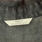 ST MICHAEL from MARKS & SPENCER 100% Linen Tank Size UK 20 EUR 50 Button Down Black Photo 2