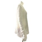 Aeropostale Sexy Sheer Sparkly Cream Cardigan Sweater Size Medium Made in NYC Photo 3