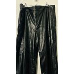 Chico's NEW Faux Leather Cutwork Hem Trousers Curvy Black Size 16 XL Photo 14