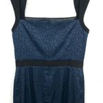 Jay Godfrey Womens Sheath Dress Geometric Strap Cocktail Party Blue Black Size 8 Photo 6