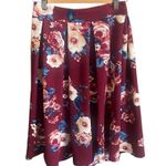Haute Monde Floral Print Pleated Pull On Skirt. Size Medium Photo 0