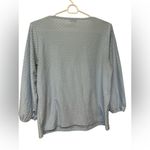 J.Crew  Clip Dot Poet Sleeve Scoop Neck Top Baby Blue Photo 1