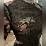 Endless Rose  Large (S) Exquisite Birds Art-To-Wear Hi-Low Sheer Blouse Cover Photo 13