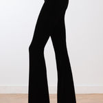 Avenue Montaigne Bellini Black Velvet Flare pants Sz 4 Pull On Minimalist luxury Photo 0