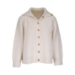 Nili Lotan Deryl Cashmere Cardigan Sweater M Ribbed Raglan Sleeve Oversized Boxy Gold Size M Photo 5