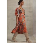 Anthropologie  ×Love The Label Puff-Sleeved Tiered Midi Dress Size XS Photo 2